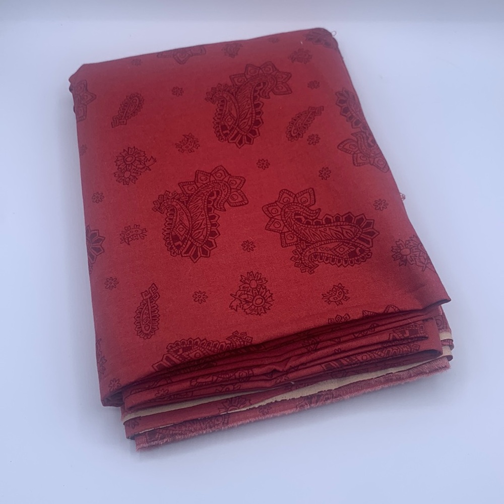 Burgundy Red Wine Paisley Fabric 3+ Yrads